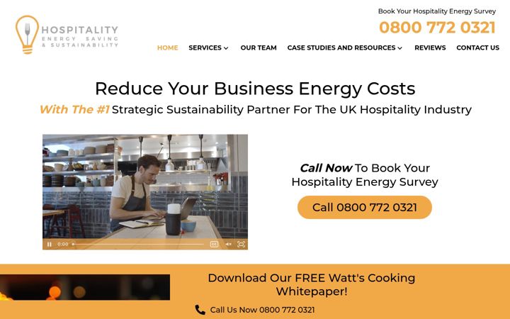 Screenshot of hospitalityenergysaving.com