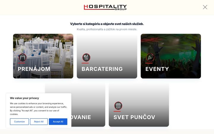 Screenshot of hospitalitygroup.sk