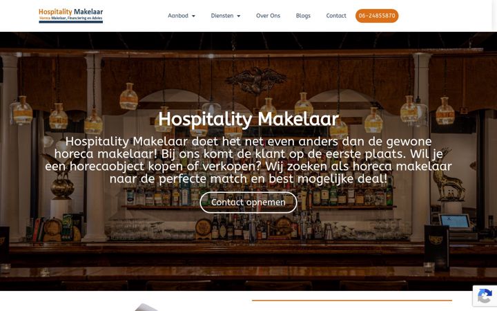 Snímek obrazovky hospitalitymakelaar.nl