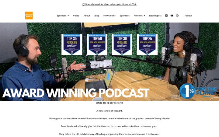 Screenshot of hospitalitymavericks.com