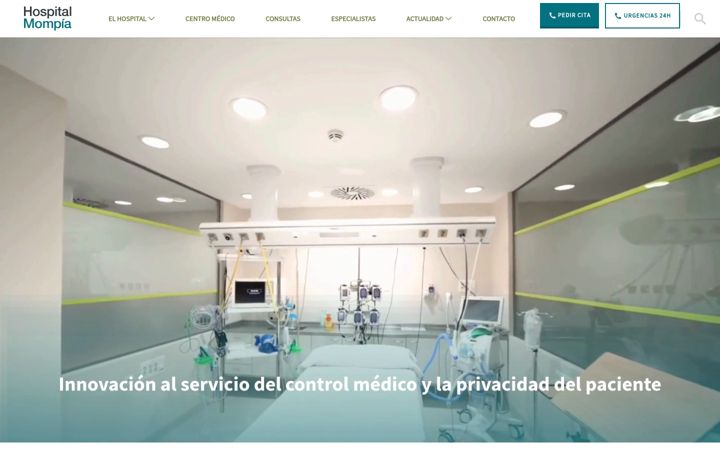 Screenshot of hospitalmompia.com