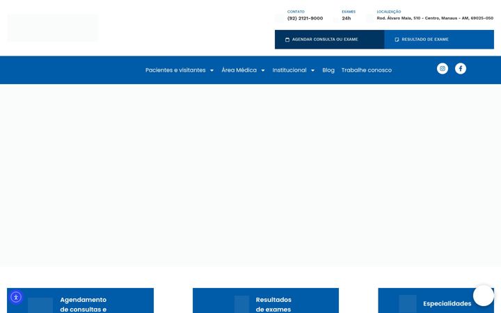 Screenshot of hospitalsantajulia.com.br