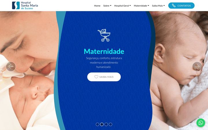 Screenshot of hospitalstamaria.com.br