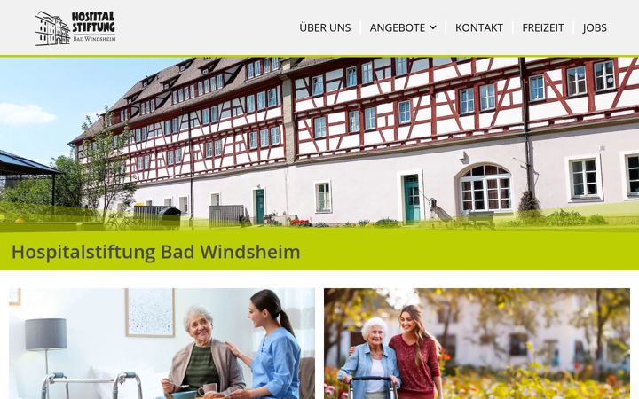 Screenshot of hospitalstiftung-bad-windsheim.de