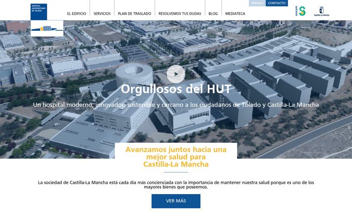 Screenshot of hospitaluniversitariodetoledo.es