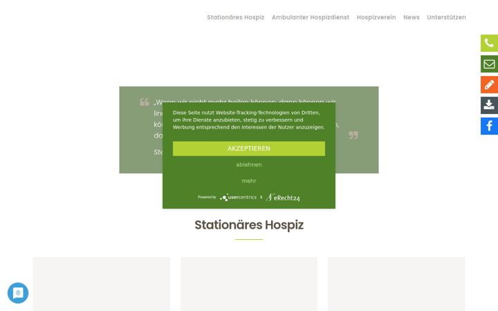 Screenshot of hospiz-am-saalebogen.de