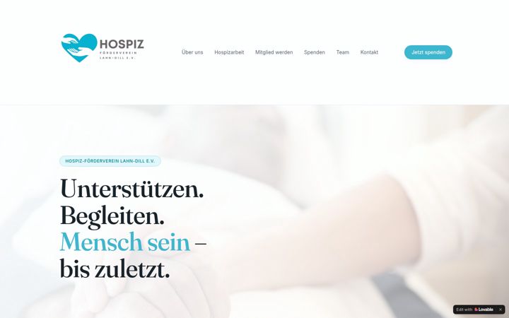 Screenshot of hospizfoerderverein-ldk.de