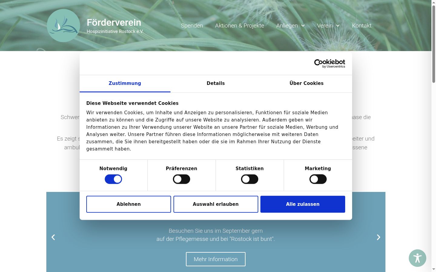 Zrzut ekranu banera zgody wyświetlanego przed jakąkolwiek interakcją