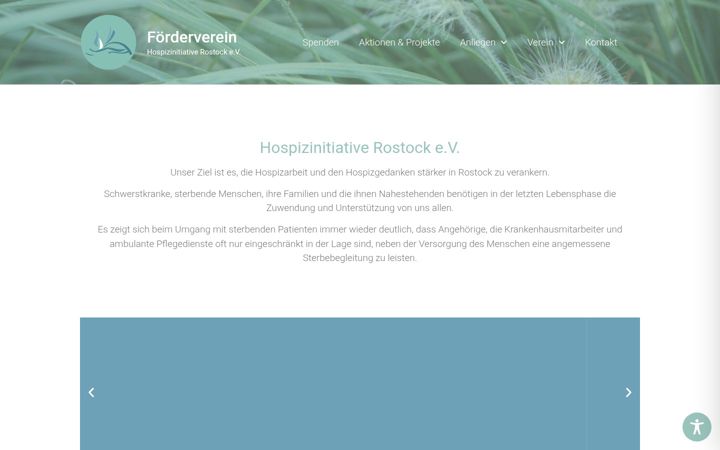 Screenshot of hospizinitiative-rostock.de