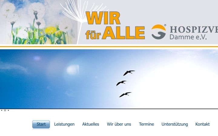 Screenshot of hospizverein-damme.de