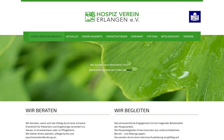 Screenshot of hospizverein-erlangen.de