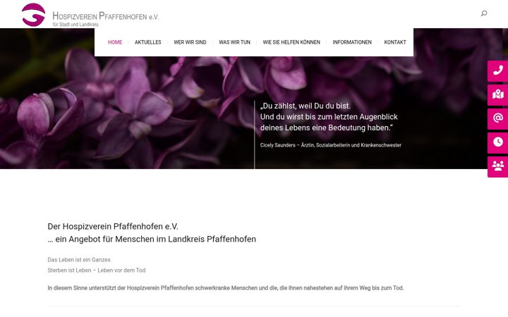 Screenshot of hospizverein-pfaffenhofen.de