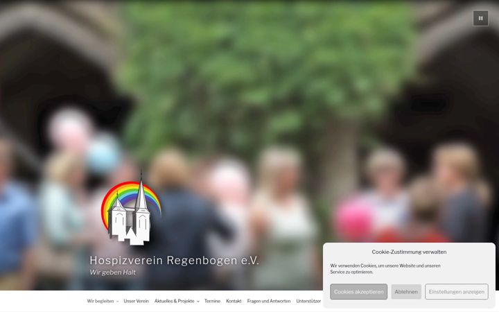 Screenshot of hospizverein-regenbogen.de