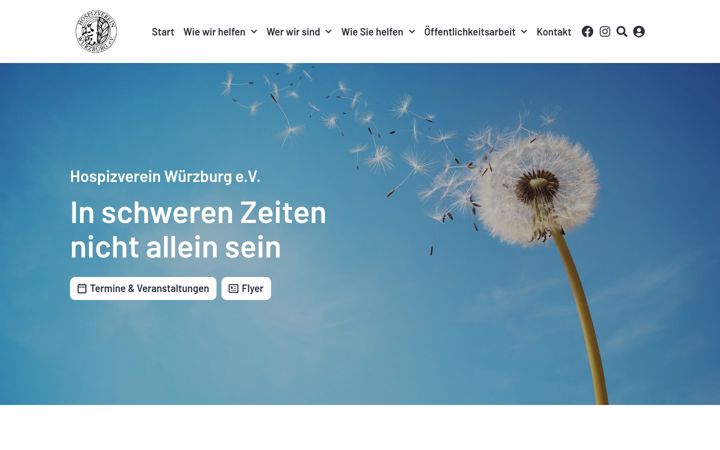 Screenshot of hospizverein-wuerzburg.de