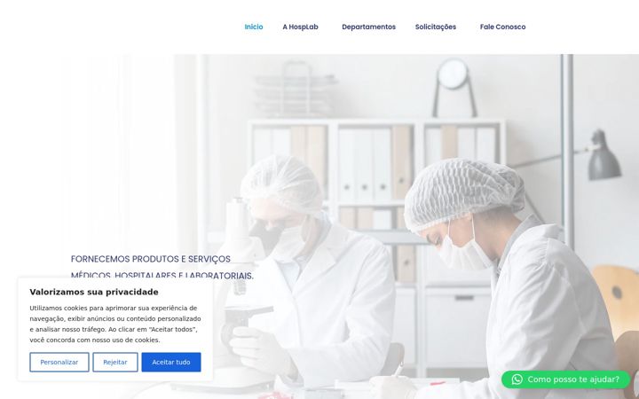 Screenshot of hosplabto.com.br