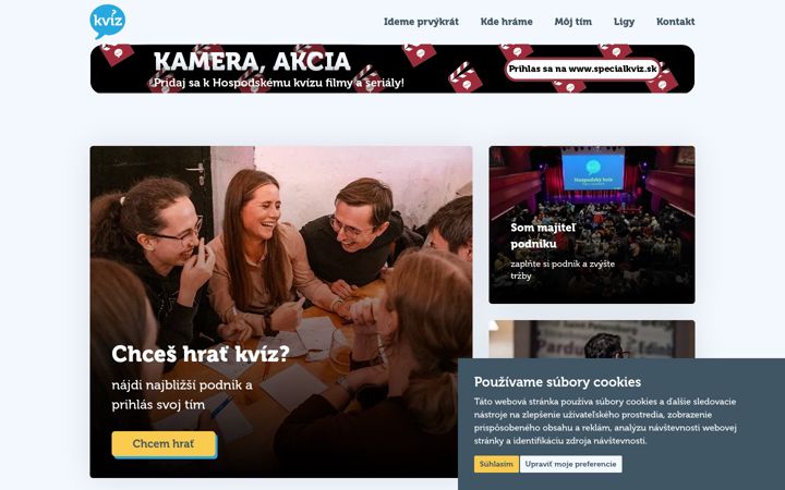 Screenshot of hospodskykviz.sk