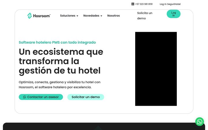 Captură de ecran a hosroom.com