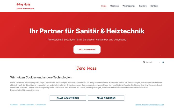 Screenshot of hoss24.de