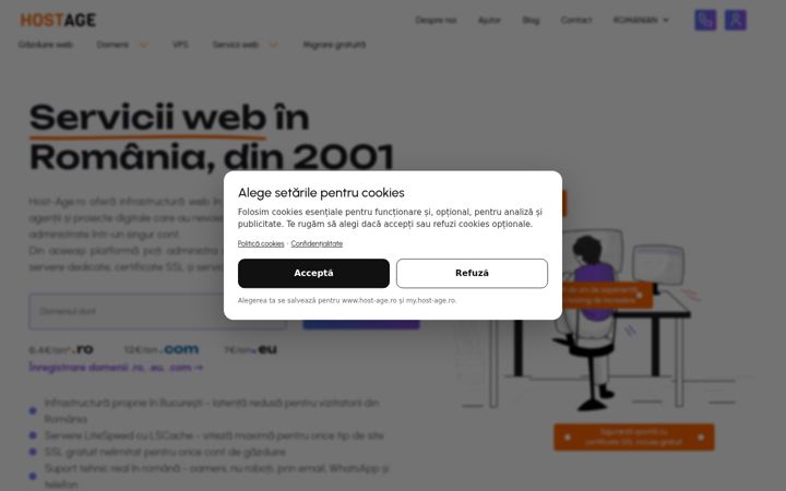 Screenshot of host-age.ro