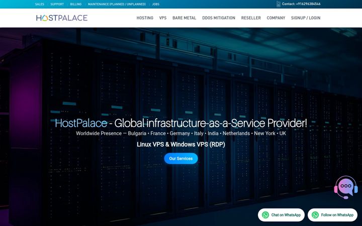 Screenshot of host-palace.nl