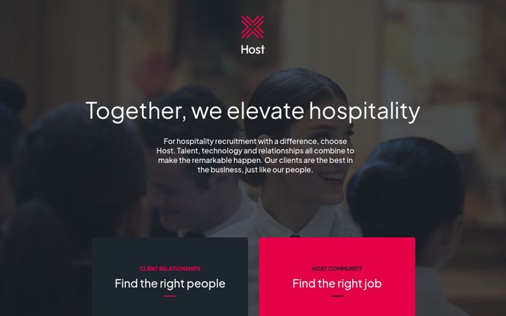 Screenshot of host-staffing.co.uk