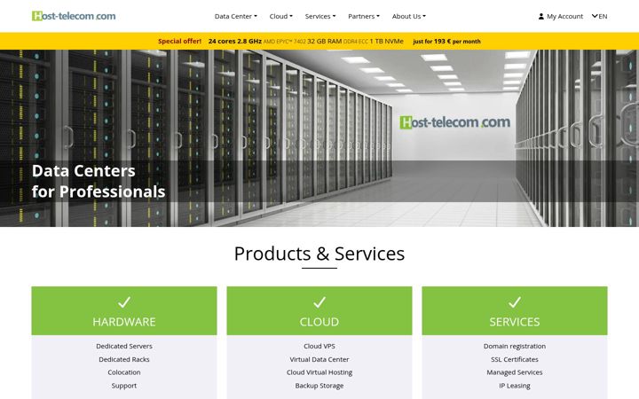 Screenshot of host-telecom.com