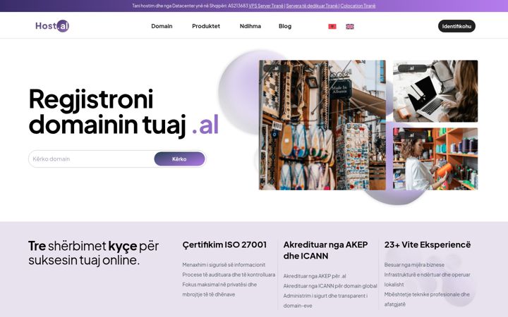 Screenshot of host.al