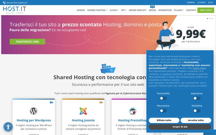 Screenshot of host.it