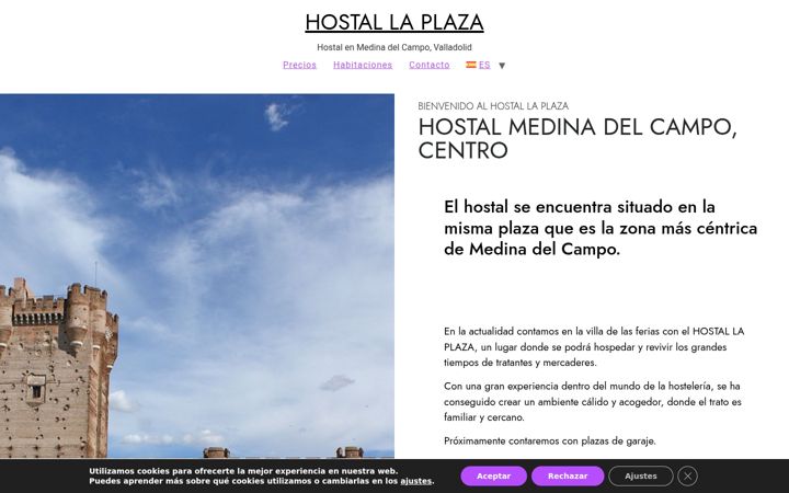 Screenshot of hostal-la-plaza.es
