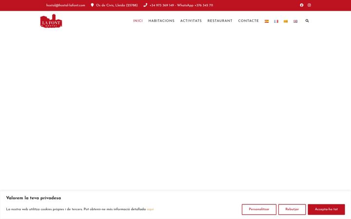 Screenshot of hostal-lafont.com