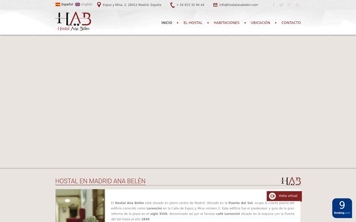 Screenshot of hostalanabelen.com
