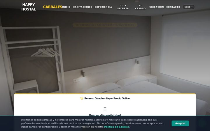 Screenshot of hostalcarrales.com