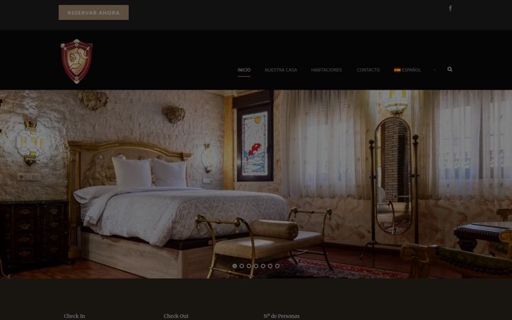 Screenshot of hostalcasadereyes.com