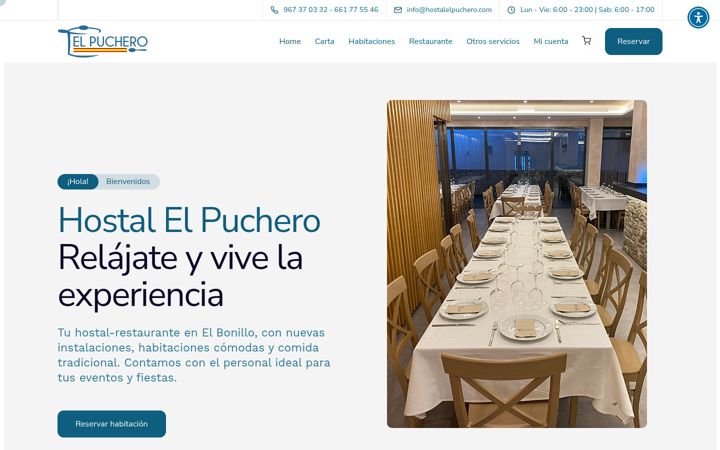 Screenshot ta' hostalelpuchero.com