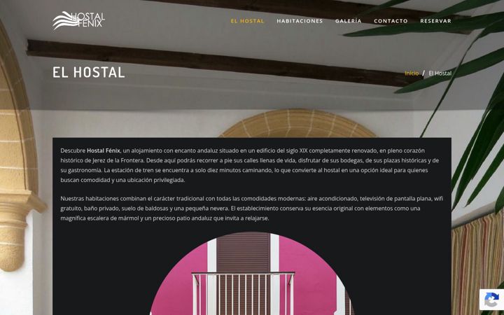 Screenshot of hostalfenix.es