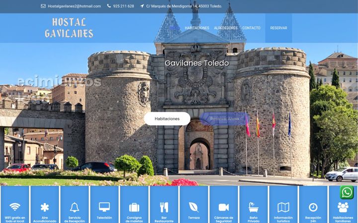 Screenshot of hostalgavilanes.com