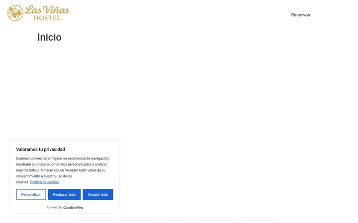 Screenshot of hostallasvinas.com