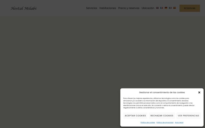Screenshot of hostalmilabi.com