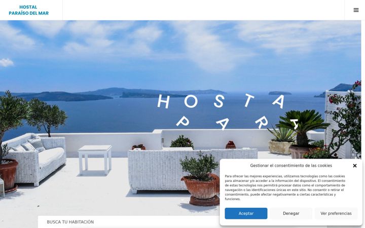 Screenshot of hostalparaisodelmar.com