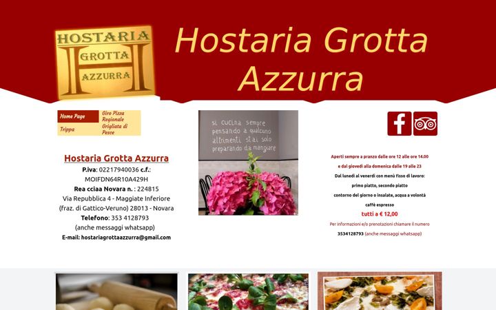 Screenshot of hostariagrottaazzurra.it