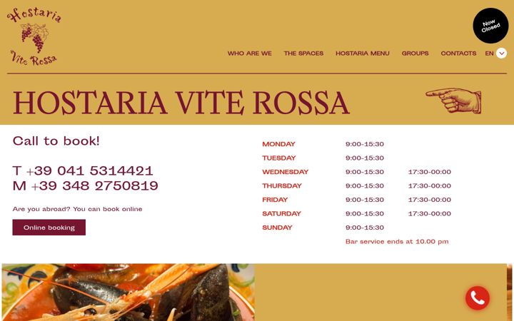 Screenshot του hostariaviterossa.it