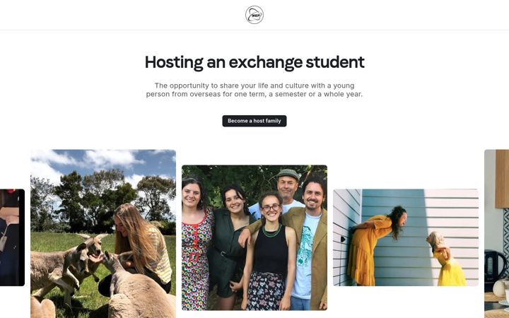 Screenshot of hostastudent.org.au