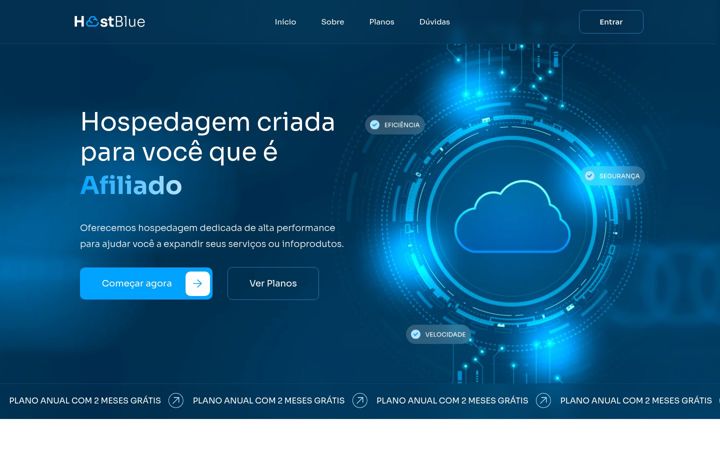 Screenshot of hostblue.com.br