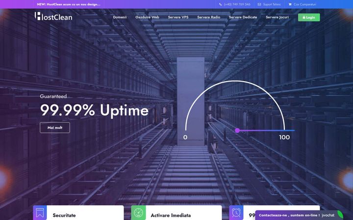 Screenshot of hostclean.ro