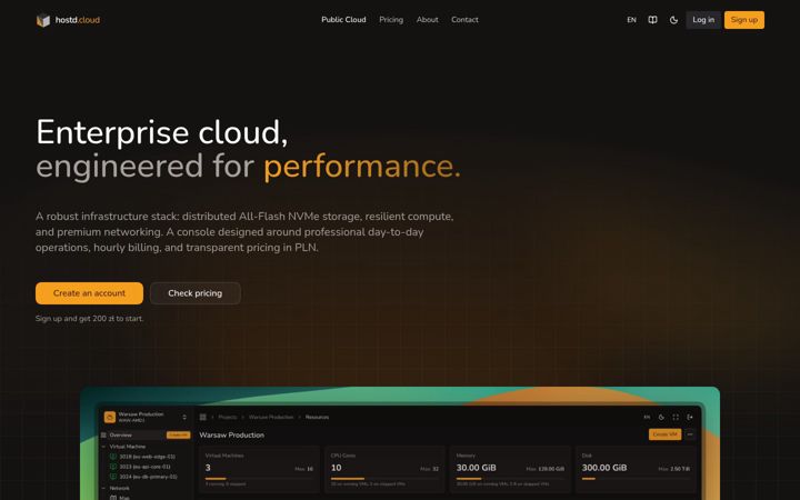 Screenshot of hostd.pl