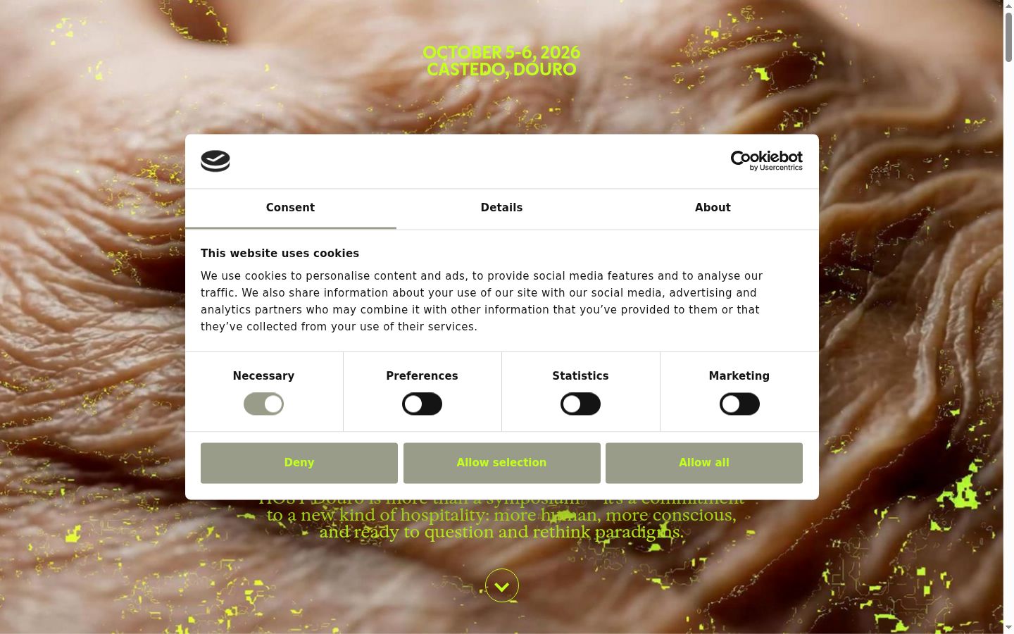 Screenshot tal-banner tal-kunsens muri qabel kwalunkwe interazzjoni