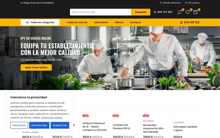 Screenshot of hosteleria-online.com