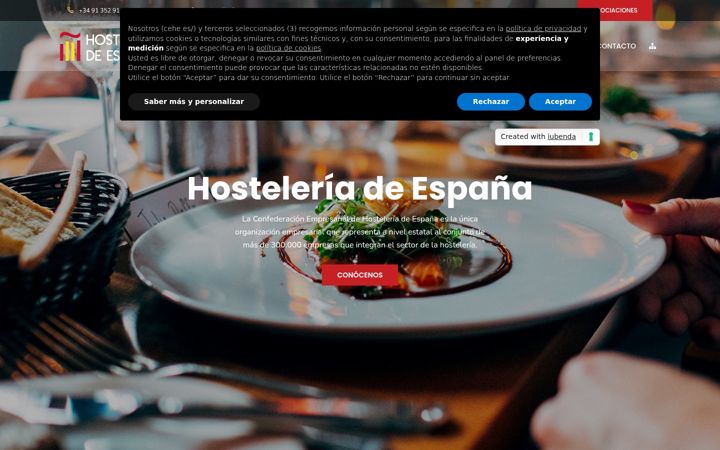 Snímek obrazovky hosteleriadeespana.es