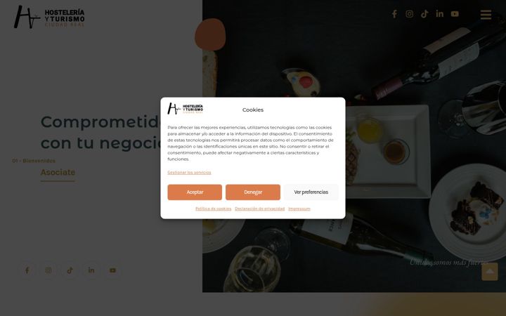 Screenshot of hosteleriayturismociudadreal.es