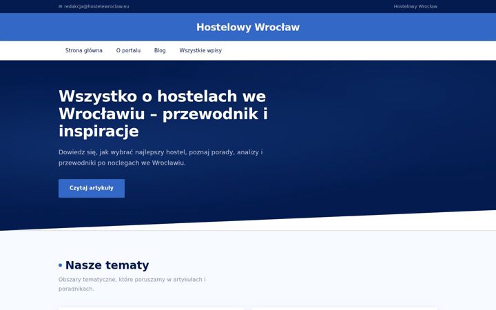 Screenshot of hostelewroclaw.eu